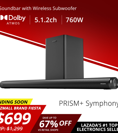 PRISM+Symphony 5.1.2ch带杜比全景声的条形音箱|760W|无线低音炮|无线音乐流|蓝牙5.0 PRISM+Symphony 5.1.2ch带杜比全景声的条形音箱|760W|无线低音炮|无线音乐流|蓝牙5.0