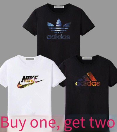 (买一送二)超值全配时尚T恤全配圆领韩版宽松大印花半袖衬衫 (买一送二)超值全配时尚T恤全配圆领韩版宽松大印花半袖衬衫